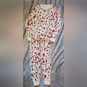 Hanna Andersson Red Reindeer Kids Pajama Set